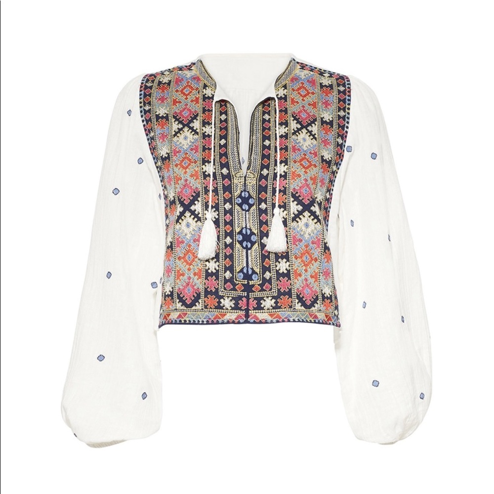 FREE PEOPLE embroidered top